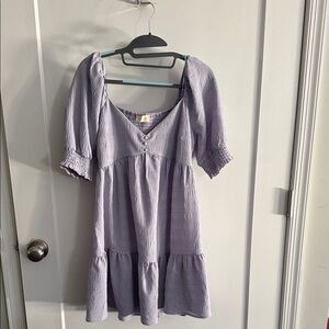 Altar’d State Lavender Puff Sleeve Dress